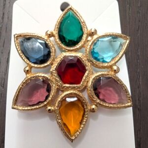 Chakra Gemstone Brooch